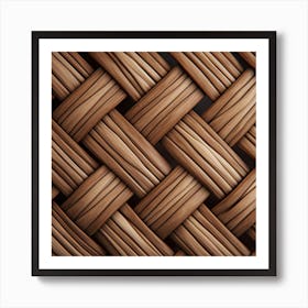 Woven Basket Background 1 Art Print