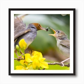 Two Birds In Flight Art Print