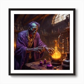 Wizard In A Lab Art Print