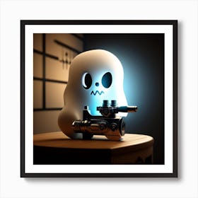 Ghost With A Gun 2 Art Print