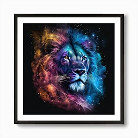 Lion In Space 1 Art Print