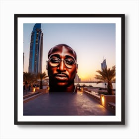 2pac Billboard/Statue In Dubai Art Print