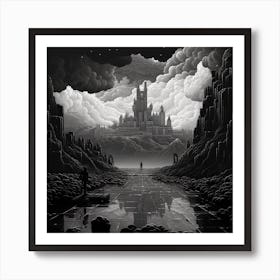 City In The Clouds Art Print