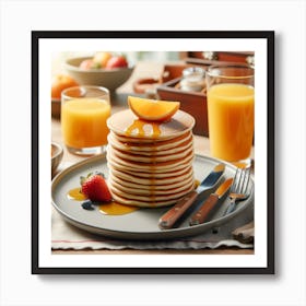 Pancakes On A Plate 3 Art Print