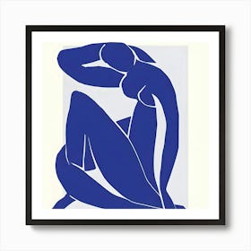 Blue Woman Art Print