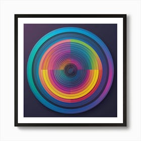 Abstract Colorful Circle Art Print