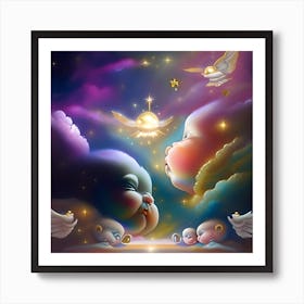 Angels In The Sky Art Print