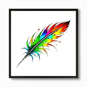 Feather Tattoo 13 Art Print