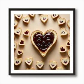 Heart Shaped Bread 5 Art Print