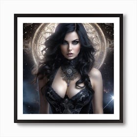 Gothic Woman in Time Art Print