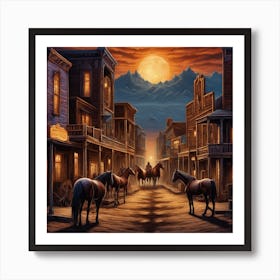 Western Town 4 Art Print