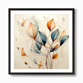 Abstract Floral Painting 1 Art Print