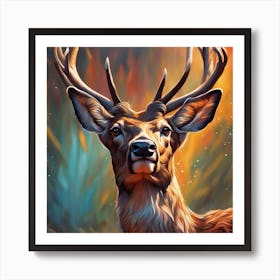 Deer Painting Art Print