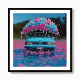 Car In The Water Art Print