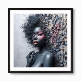 Black Woman With Afro 1 Art Print