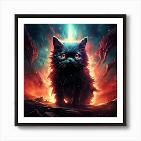 Cat In Space Art Print