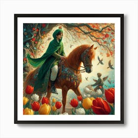 Man On A Horse Art Print