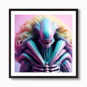 Alien Portrait Pastels 2 Art Print