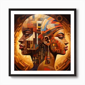 Portrait Of African Women Art Print