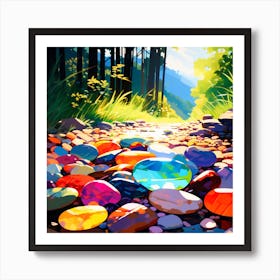 Colorful Pebbles Art Print