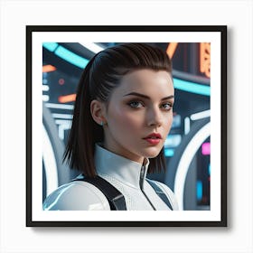 Futuristic Woman 8 Art Print