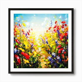 Poppies In The Meadow Art Print