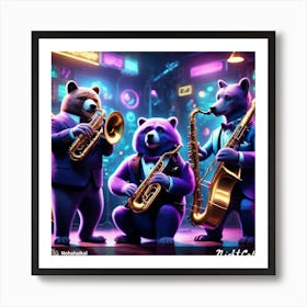 Bears In Suits Art Print