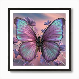 Purple Butterfly Art Print