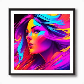 Colorful Girl Art Print