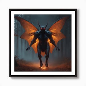 Mothman in the Woods Art Print