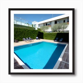 Swimming Pool In The Garden Art Print