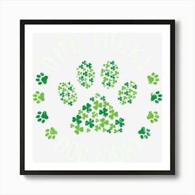 Hot Trend One Lucky Dog Mom Dog Mom St Patricks Day Art Print