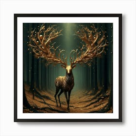 Golden Deer 11 Art Print