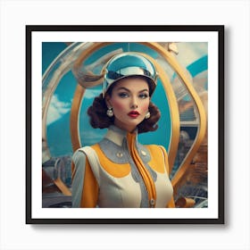 Futuristic Woman Art Print