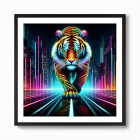 Neon Tiger Art Print