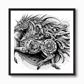 Mechanical Horse Art Print