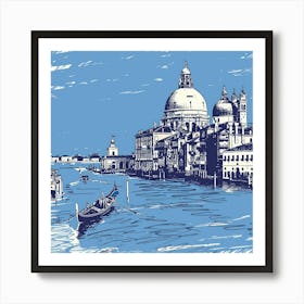 A Venice With Grand Canal Hand Drawn Sketch Illu 1720474740 3 Art Print