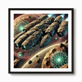 Stoneclad Defender With Earth Based Energy Shields Art Print