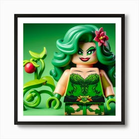 Poison Ivy from Batman in Lego style 2 Art Print