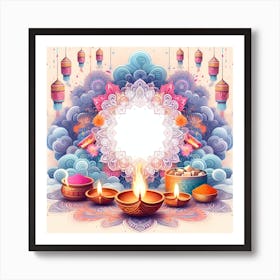 Diwali Background 5 Art Print