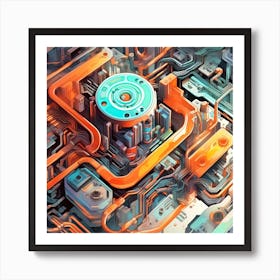 3d Computer Illustration Art Print