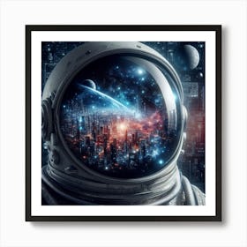 Astronaut In Space Art Print