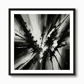 Black and White Abstract Art 168 Art Print