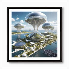 Futuristic City 118 Art Print