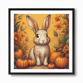 Pumpkin Bunny Art Print