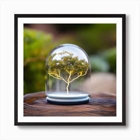 Tree In A Glass Dome Art Print