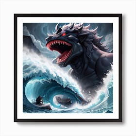 A Monstrous Tidal Wave 1 Art Print