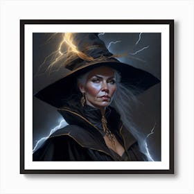 Witch In A Hat Art Print