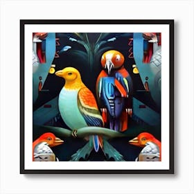 Parrots Art Print