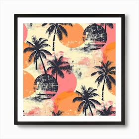 Grunge Palms (11) Art Print